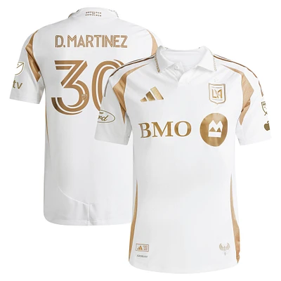 Men's adidas David Martinez White LAFC 2025 Secondary Authentic Player Jersey