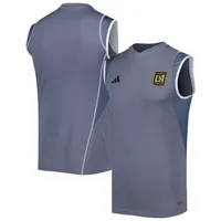 Men's adidas Gray LAFC 2023 On-Field Sleeveless Training Jersey