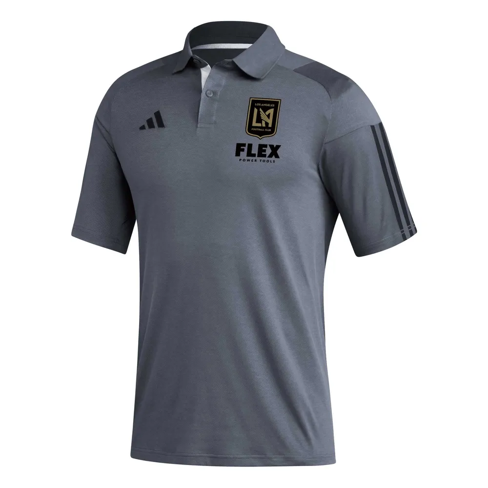 Men's adidas Gray LAFC 2023 On-Field Training Polo