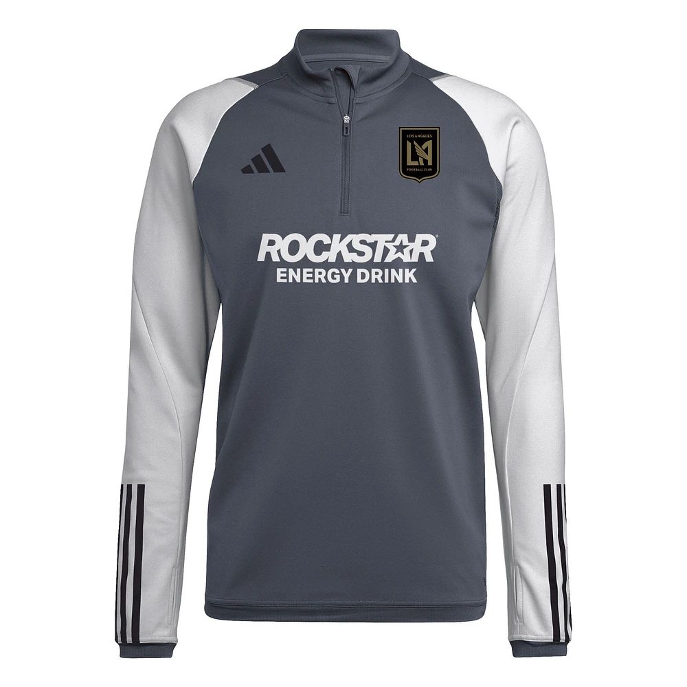 Men's adidas Gray LAFC 2024 On-Field AEROREADY Quarter-Zip Training Top