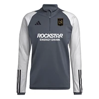 Men's adidas Gray LAFC 2024 On-Field AEROREADY Quarter-Zip Training Top