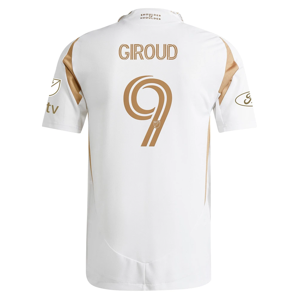 Men's adidas Olivier Giroud White LAFC 2025 Secondary Authentic Player Jersey