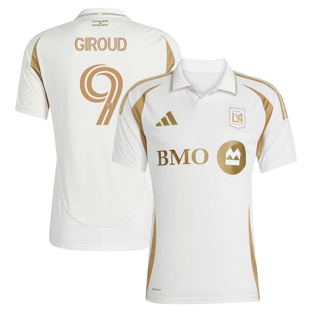 Maillot de joueur réplique secondaire adidas Olivier Giroud blanc LAFC 2025 pour homme