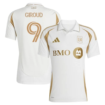 Maillot de joueur réplique secondaire adidas Olivier Giroud blanc LAFC 2025 pour homme