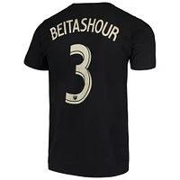 T-shirt adidas Steven Beitashour noir pour homme avec nom et numéro de joueur l'équipe LAFC