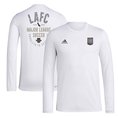 Men's adidas White LAFC Local Stoic Long Sleeve T-Shirt