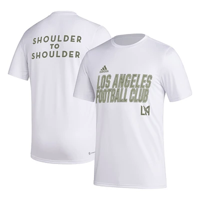 T-shirt adidas LAFC Team Jersey Hook AEROREADY blanc pour homme