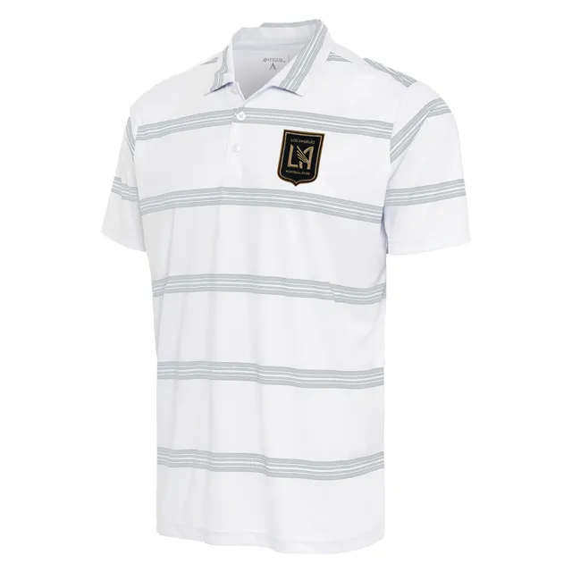 Antigua Men's Las Vegas Raiders Grey Legacy Pique Polo