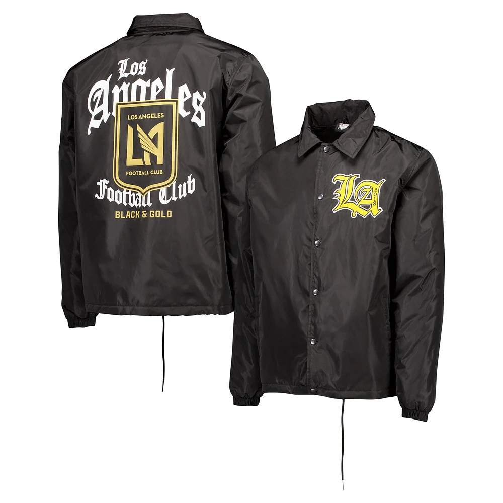 Men's Black LAFC 2024 Coaches Full-Snap Jacket