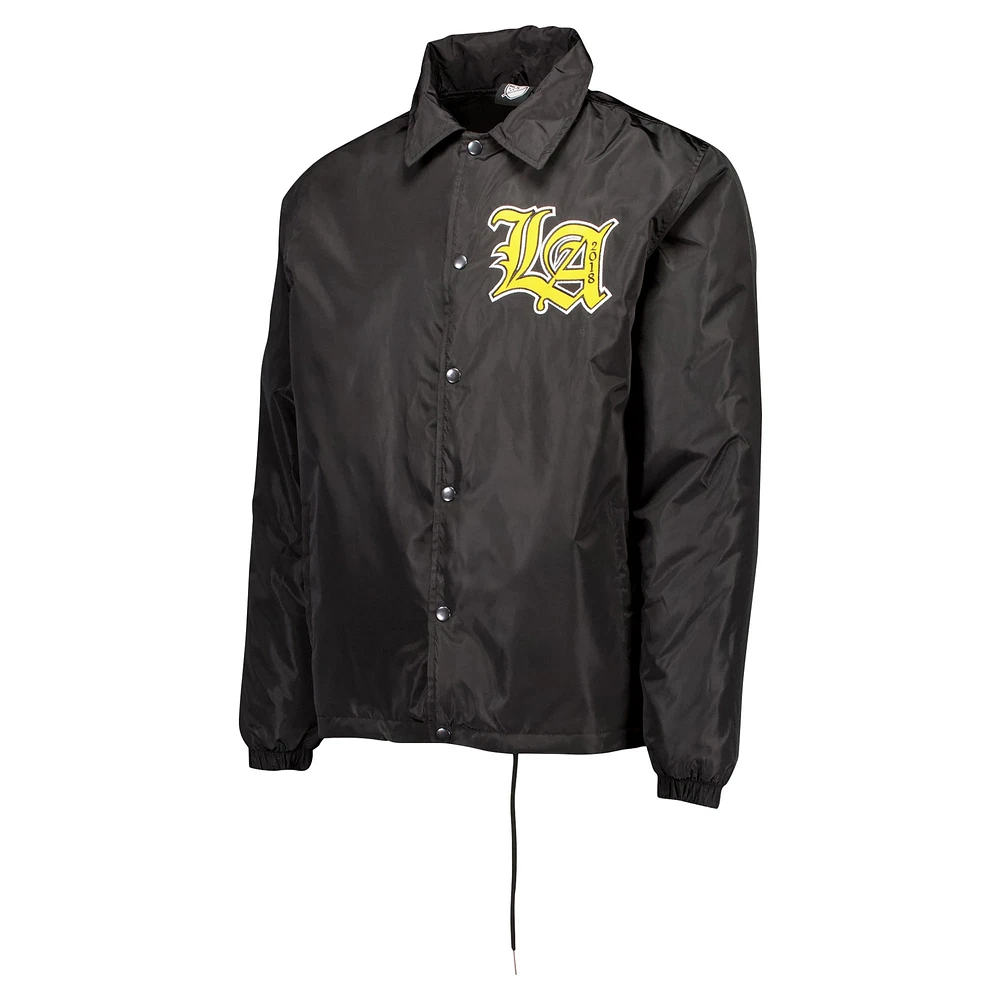 Men's Black LAFC 2024 Coaches Full-Snap Jacket