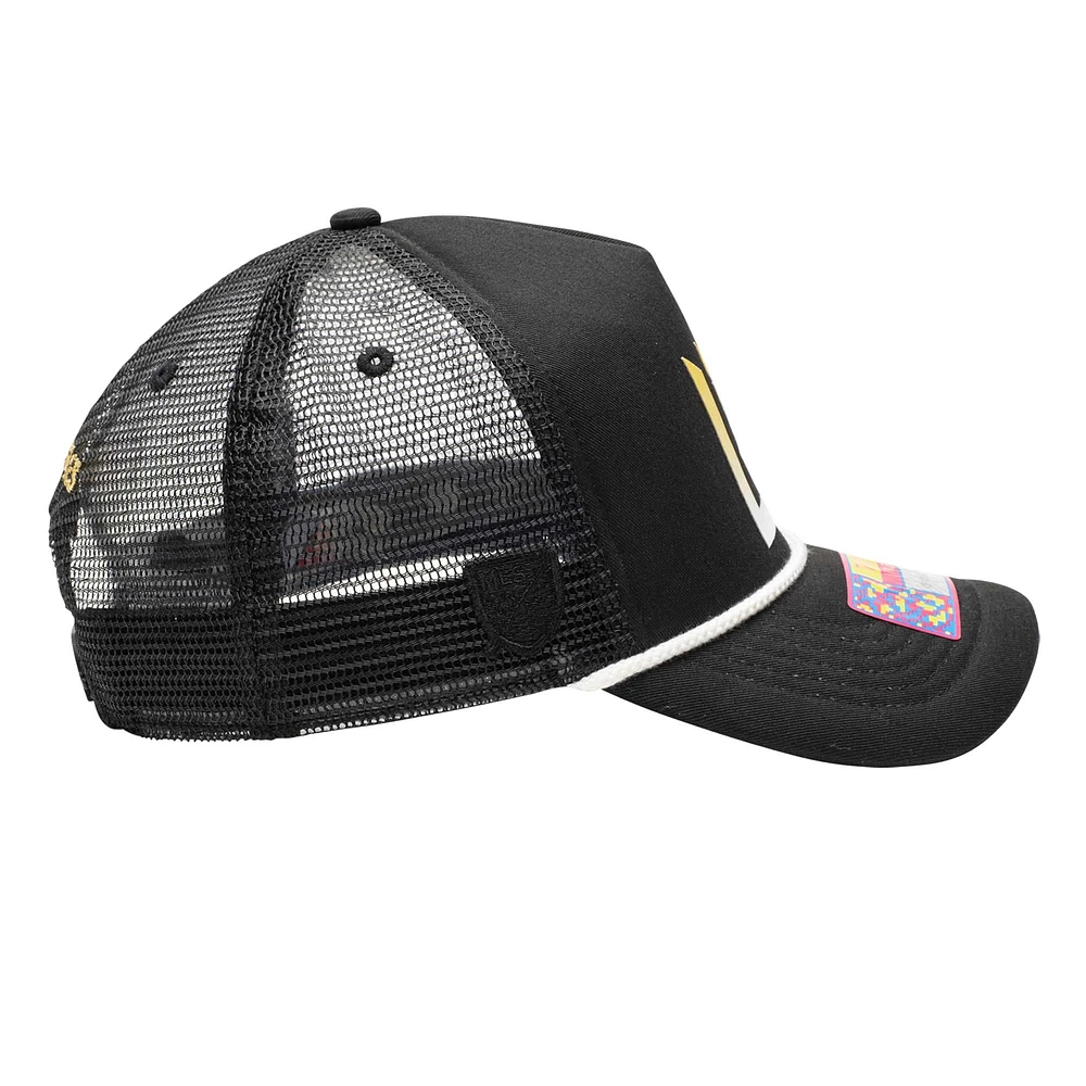 Casquette réglable noire LAFC Atmosphere Trucker pour hommes