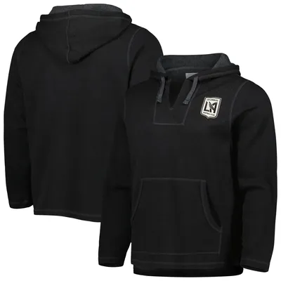 LAFC Baja Fleece V-Neck Pullover Hoodie - Black