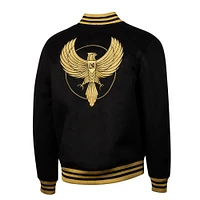 Men's Black LAFC Free Kick Wool Full-Snap Varsity Jacket
