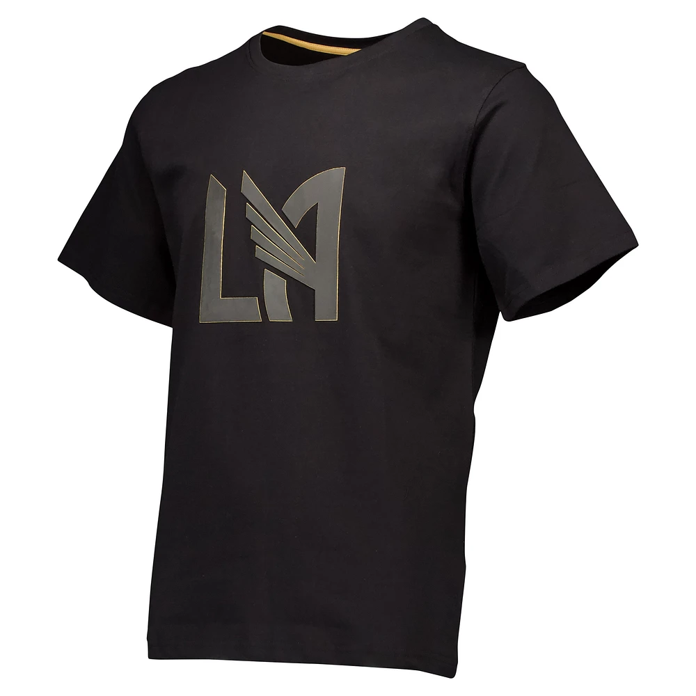 Men's Black LAFC Multi-Layer Primary Logo Heavyweight Relaxed T-Shirt