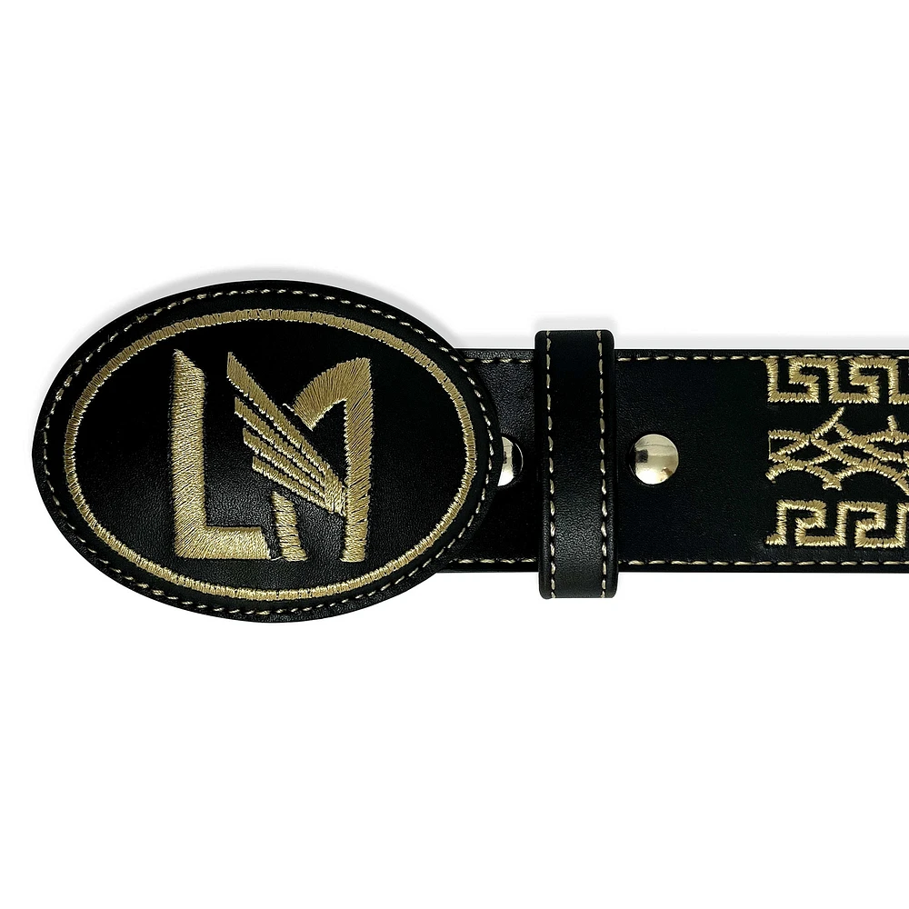 Men's Black LAFC x PAISABOYS Cinto Piteado Leather Belt