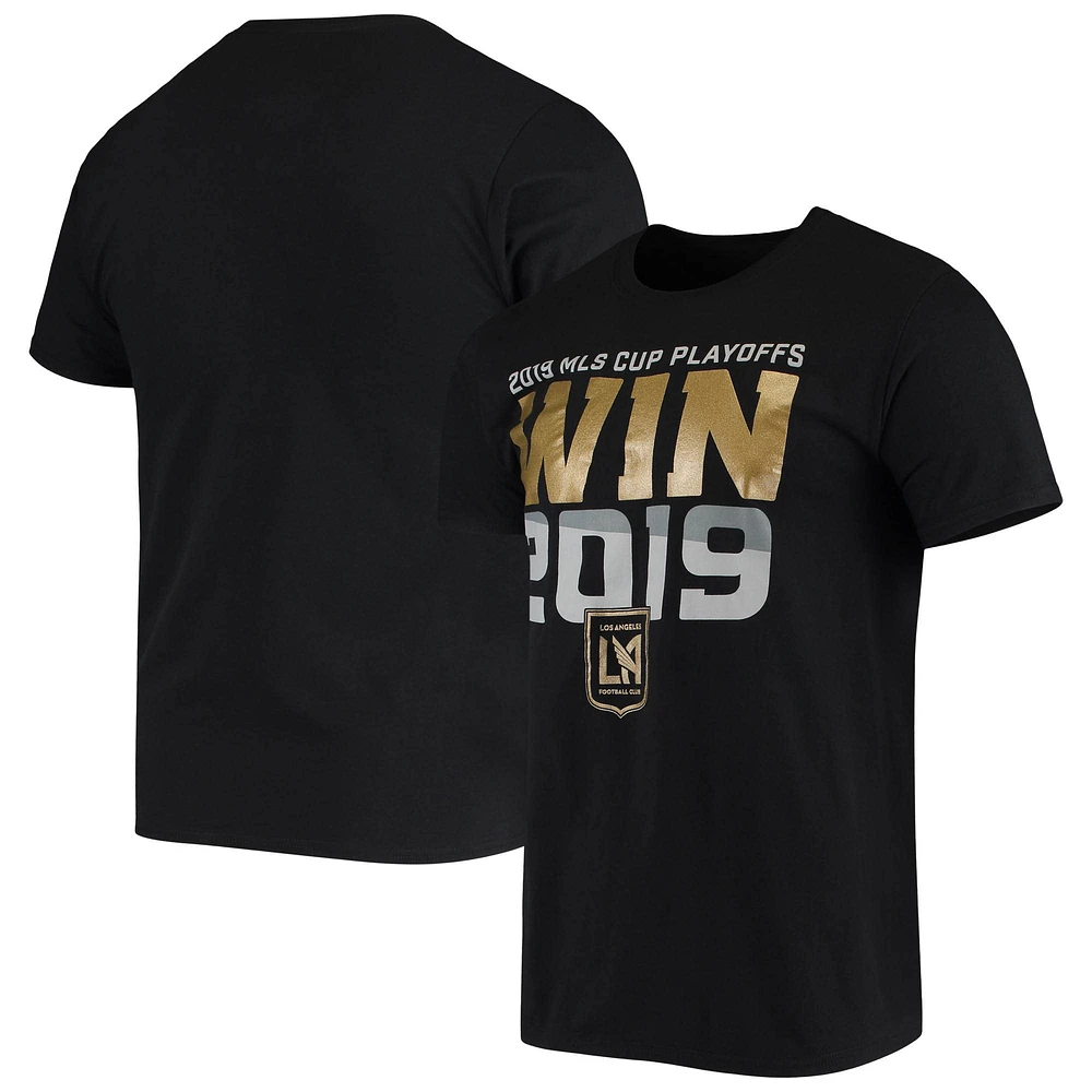 T-shirt noir LAFC 2019 Win It Playoffs de marque Fanatics pour hommes