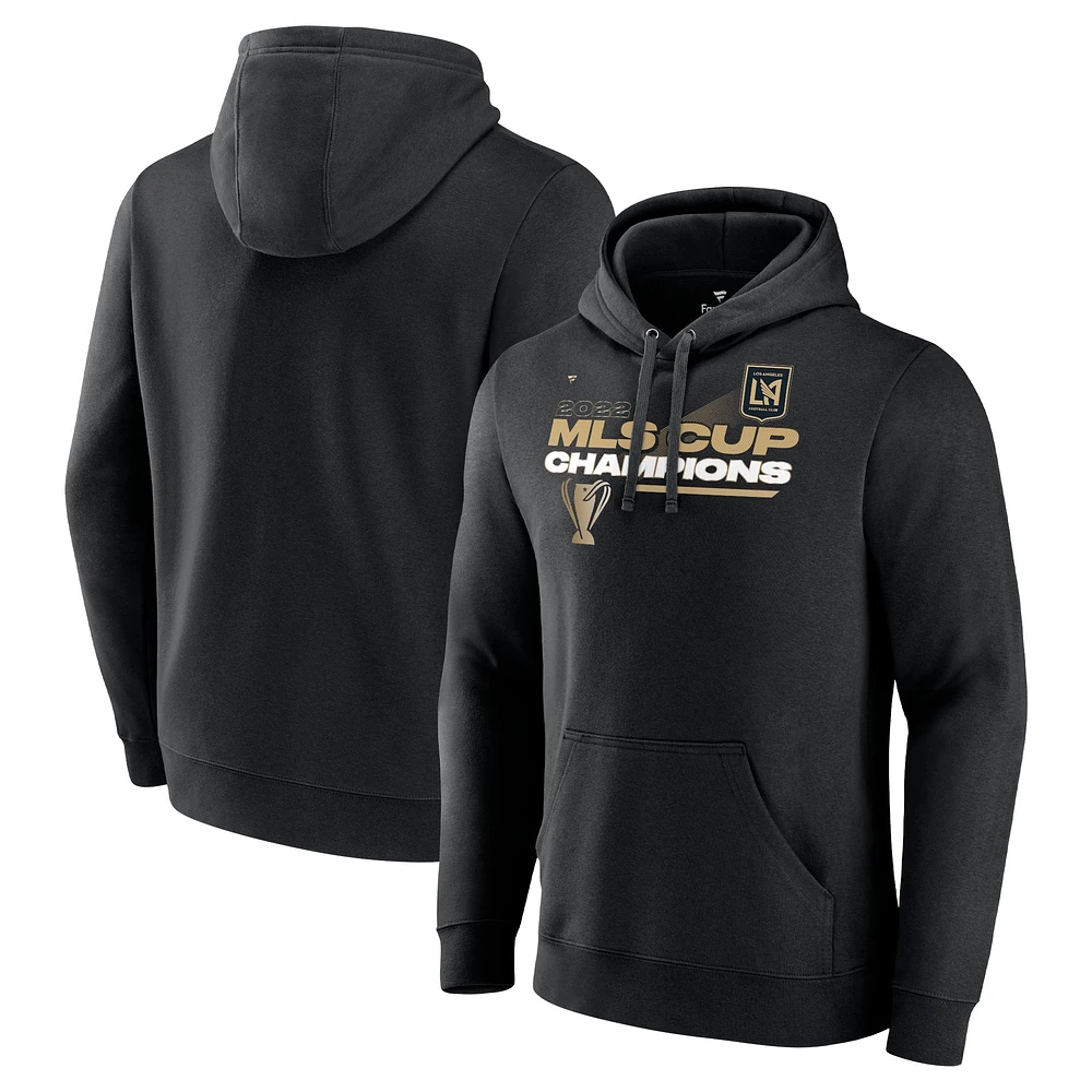 Sweat à capuche noir pour hommes de marque Fanatics LAFC 2022 MLS Cup Champions Locker Room