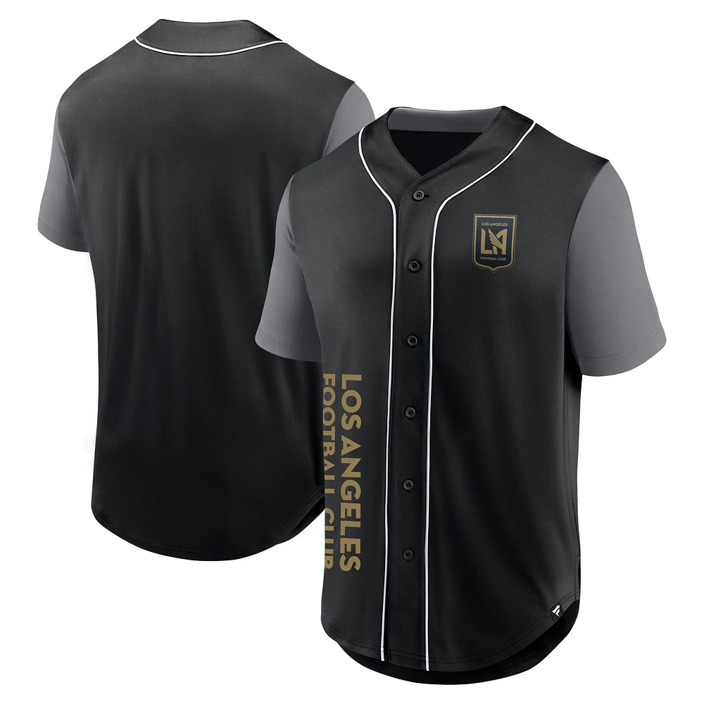 Men's Fanatics Black LAFC Balance Fashion Baseball Jersey