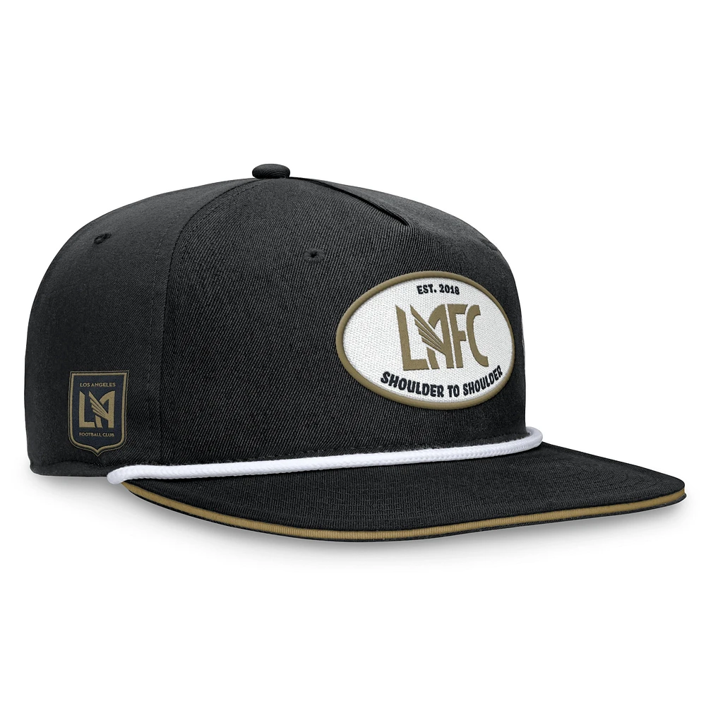 Casquette Snapback LAFC Iron Golf noire de marque Fanatics pour hommes