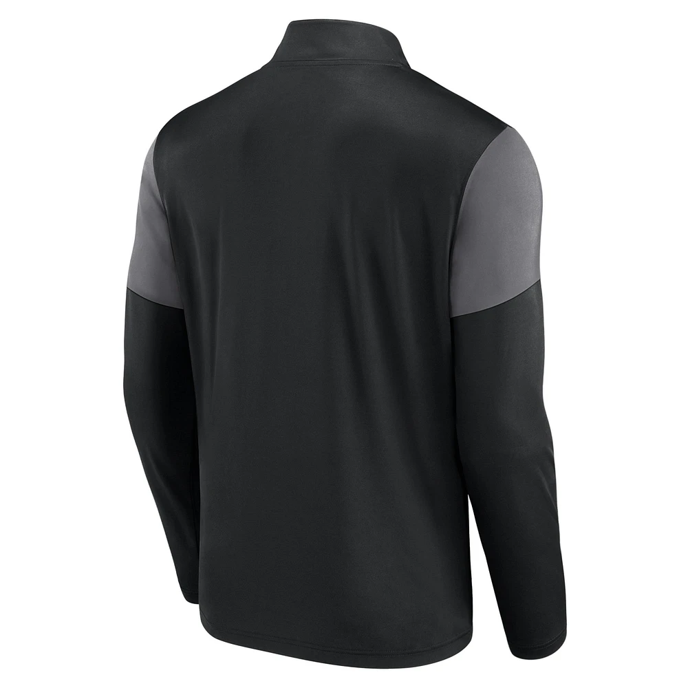 Men's Fanatics Black LAFC Logo Quarter-Zip Top