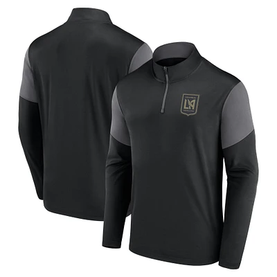 Men's Fanatics Black LAFC Logo Quarter-Zip Top