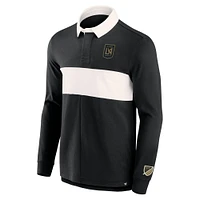 Men's Fanatics Black LAFC Penalty Kick Long Sleeve Polo