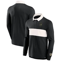 Men's Fanatics Black LAFC Penalty Kick Long Sleeve Polo