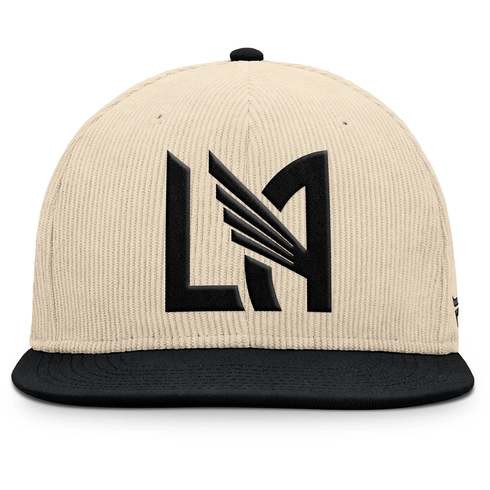 Men's Fanatics Cream LAFC Tempo Corduroy Snapback Hat