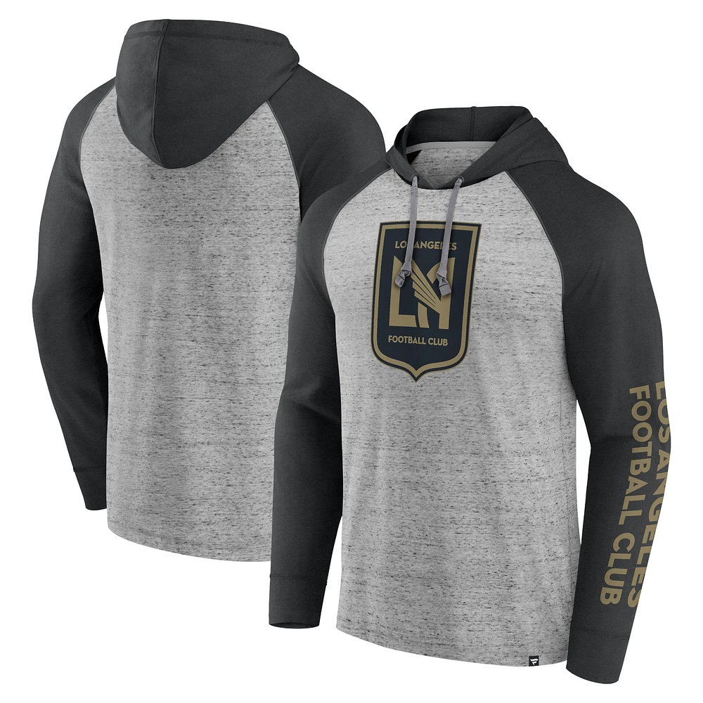 Men's Fanatics Steel LAFC Deflection Raglan Pullover Hoodie