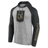 Men's Fanatics Steel LAFC Deflection Raglan Pullover Hoodie