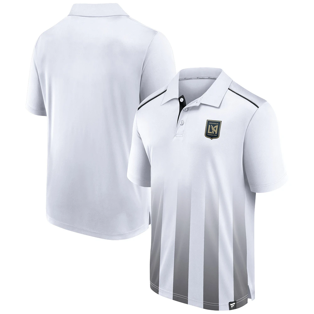 Polo Fanatics blanc LAFC Line Up Fade pour hommes