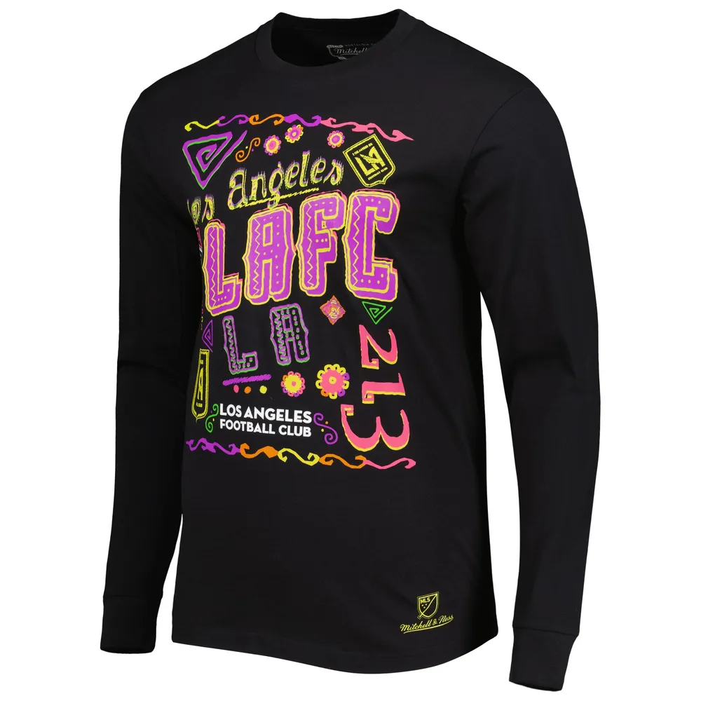 T-shirt noir à manches longues LAFC Papel Picado Mitchell & Ness pour homme