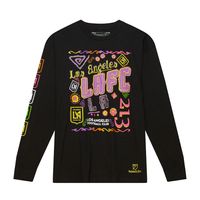 Men's Mitchell & Ness Black LAFC Papel Picado Long Sleeve T-Shirt