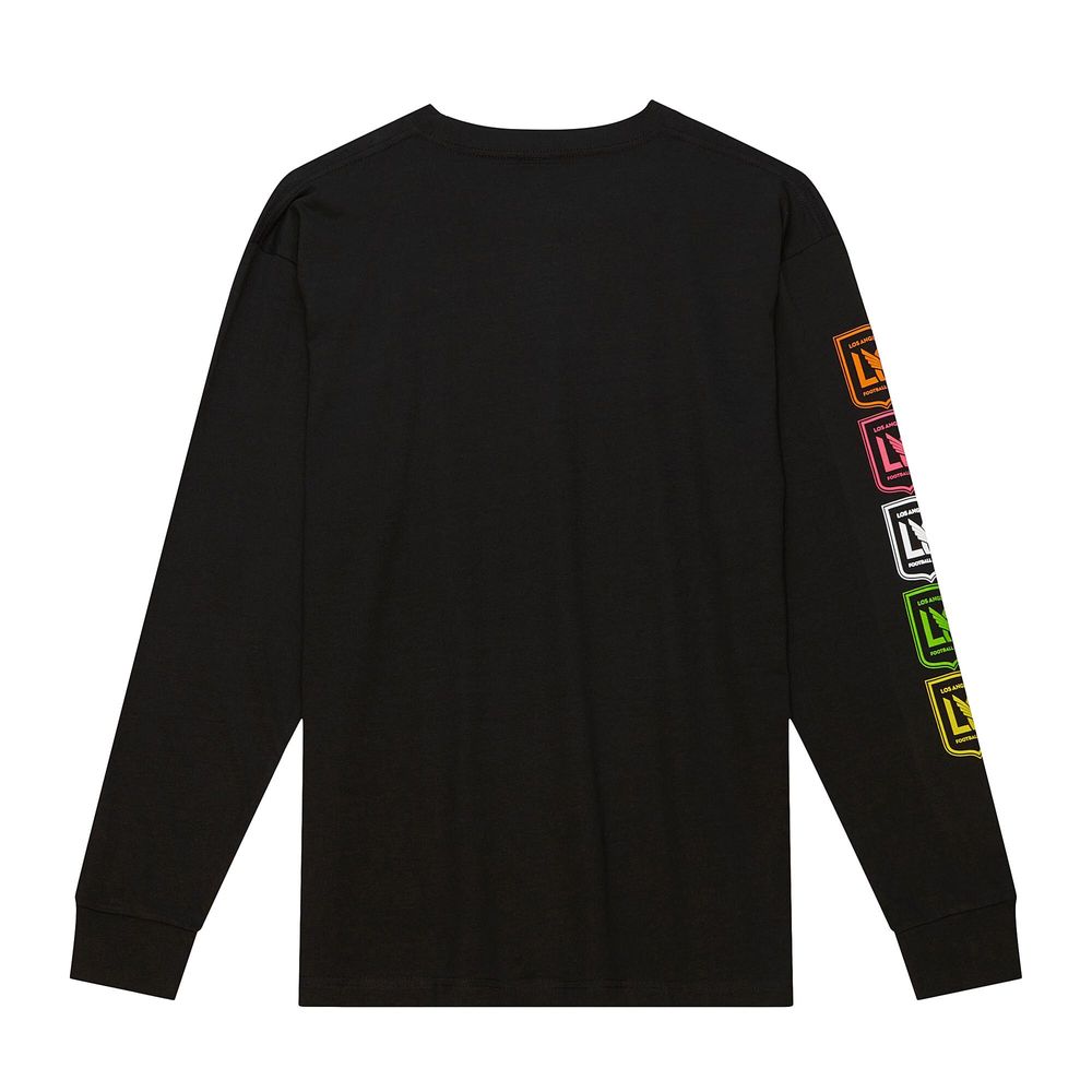 Men's Mitchell & Ness Black LAFC Papel Picado Long Sleeve T-Shirt