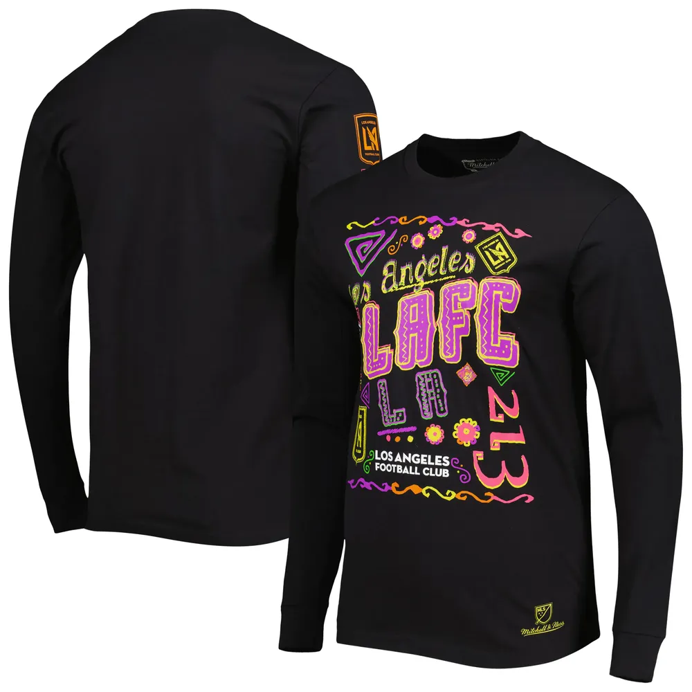 T-shirt noir à manches longues LAFC Papel Picado Mitchell & Ness pour homme