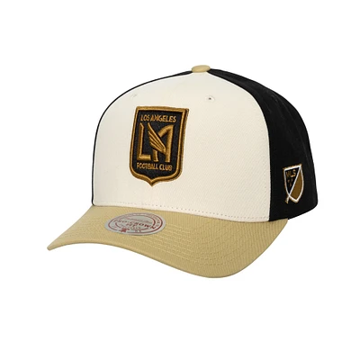 Men's Mitchell & Ness Cream LAFC Brushed Off Pro Crown Snapback Hat
