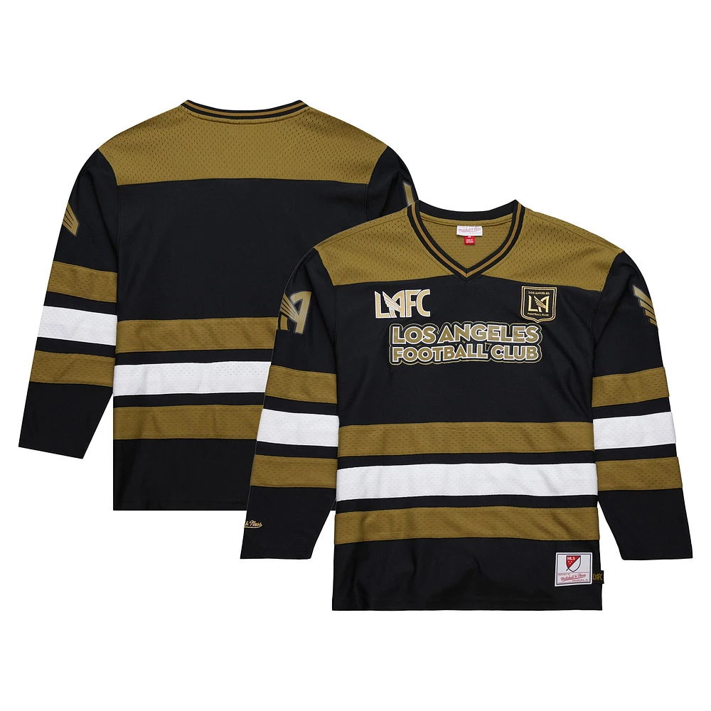 Maillot à manches longues et col en V Mitchell & Ness Gold LAFC Stateside pour hommes