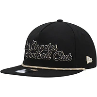 Casquette réglable noire LAFC Script Golfer New Era pour hommes