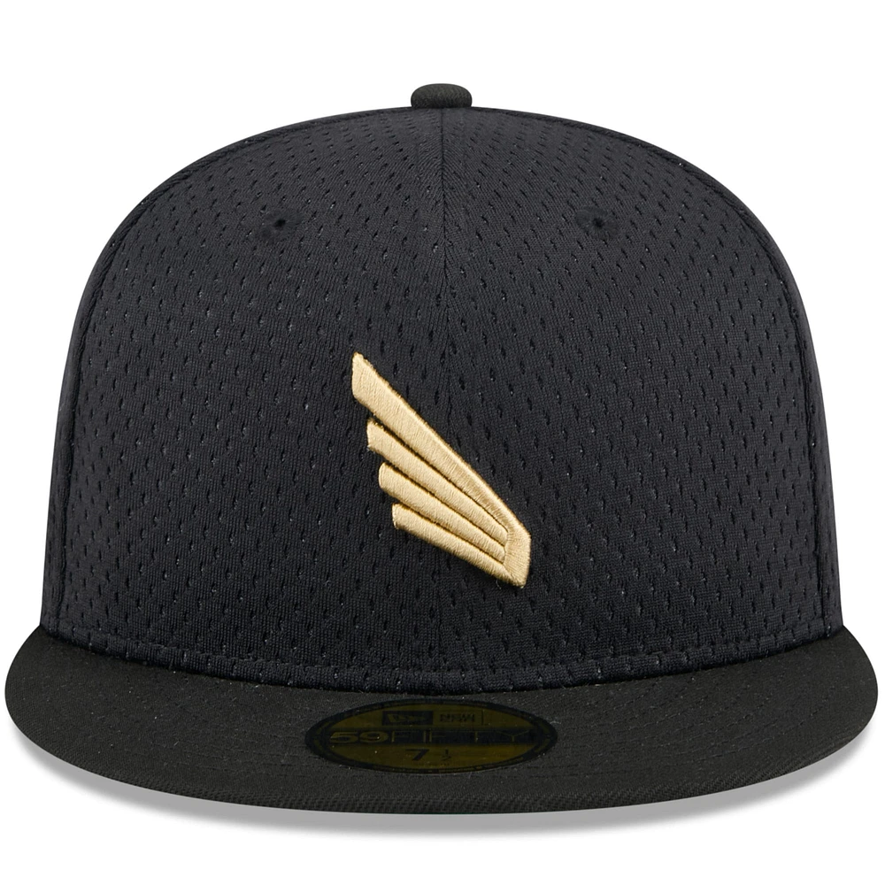 Casquette ajustée 59FIFTY LAFC Throwback Mesh New Era noire pour hommes