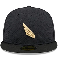 Casquette ajustée 59FIFTY LAFC Throwback Mesh New Era noire pour hommes