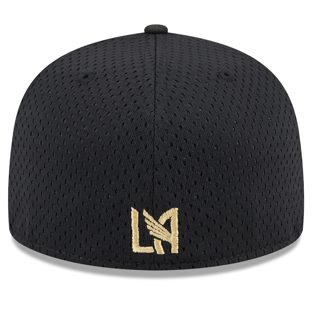 Casquette ajustée 59FIFTY LAFC Throwback Mesh New Era noire pour hommes