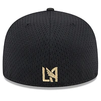 Casquette ajustée 59FIFTY LAFC Throwback Mesh New Era noire pour hommes