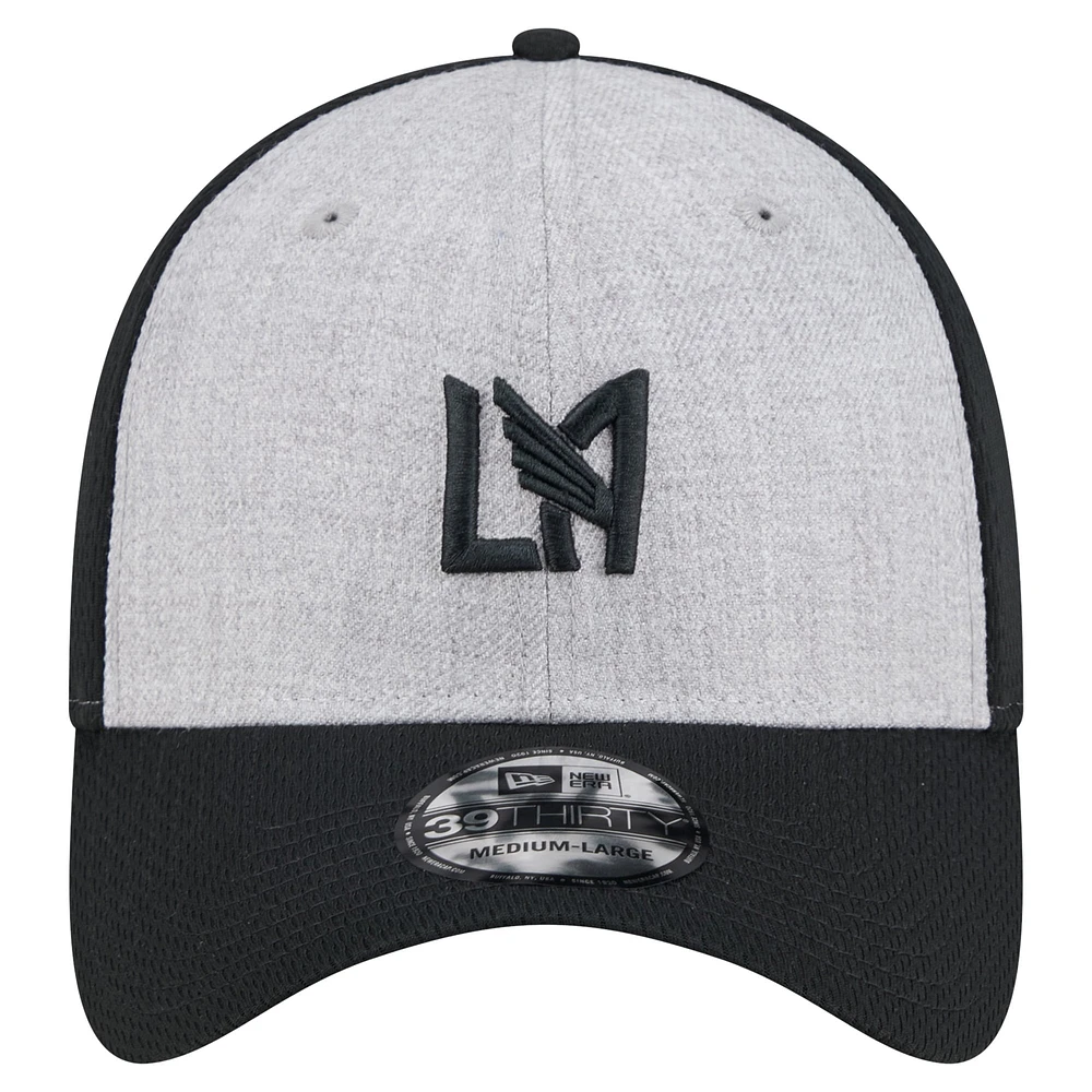 Casquette LAFC Throwback 39THIRTY Flex New Era pour hommes, gris/noir