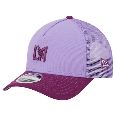 Men's New Era Purple LAFC Color Pack 9FORTY A-Frame Adjustable Trucker Hat