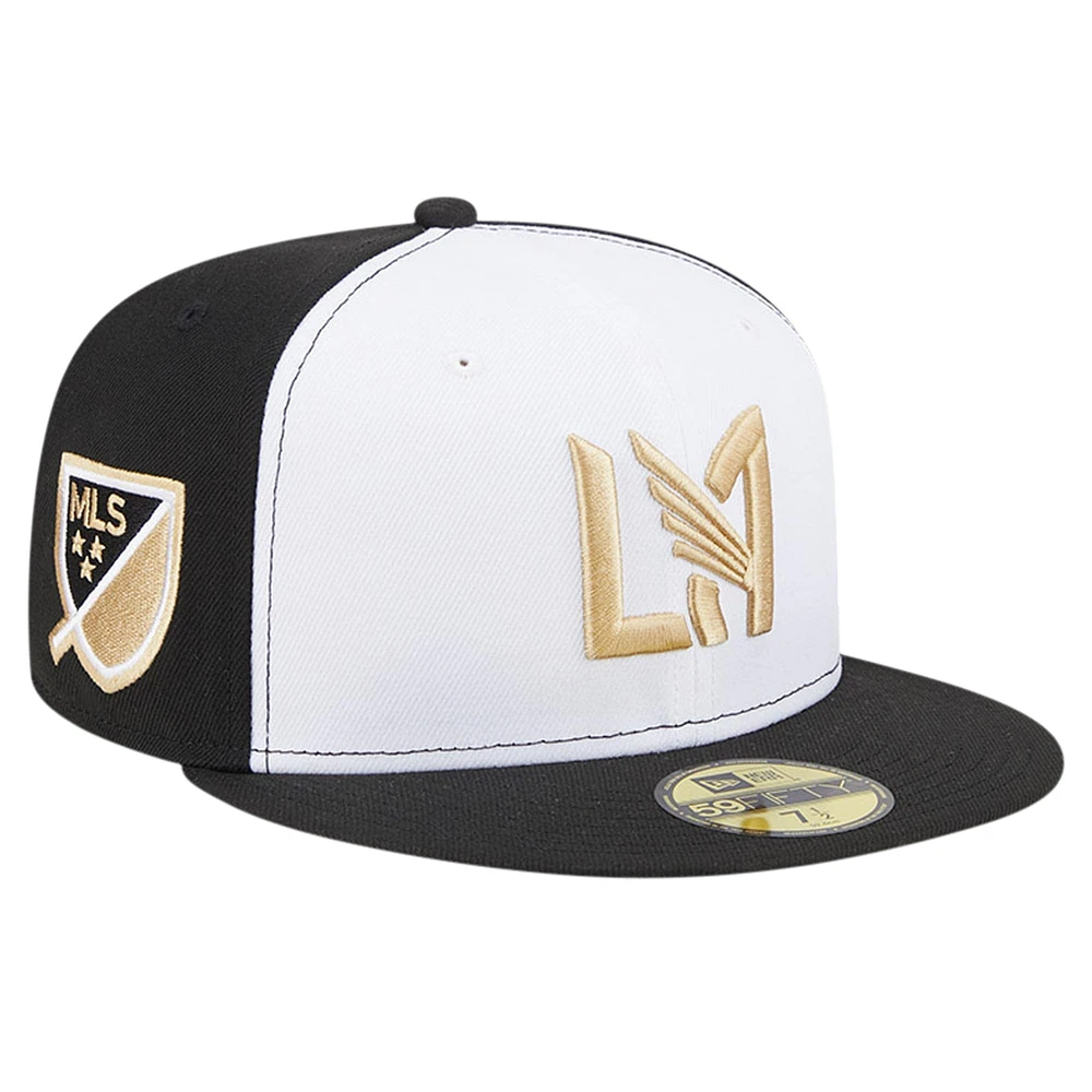 Men's New Era White/Black LAFC 2024 Kick Off Collection 59FIFTY Fitted Hat