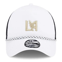 Men's New Era White/Black LAFC Court Sport Foam A-Frame 9FORTY Adjustable Trucker Hat