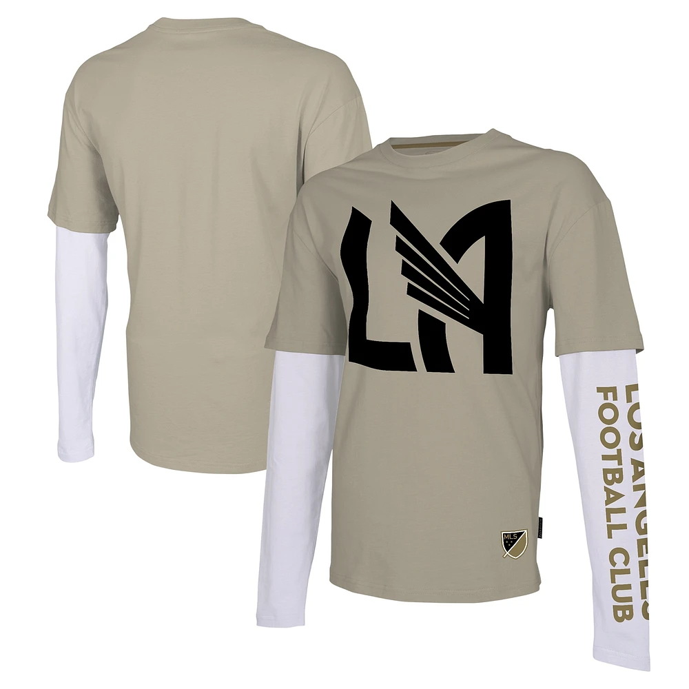 T-shirt à manches longues Stadium Essentials Tan LAFC Status pour hommes