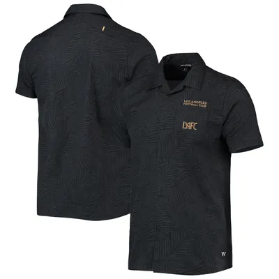 LAFC The Wild Collective Abstract Palm Button-Up Shirts - Black
