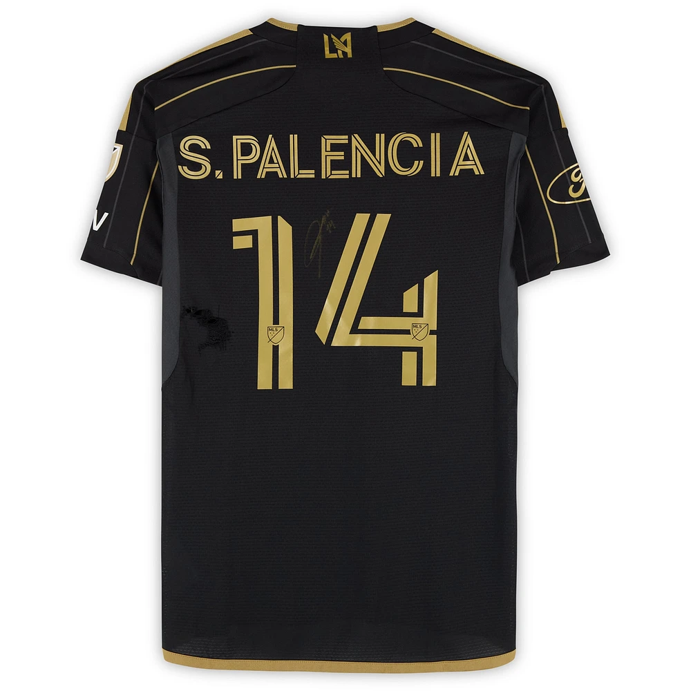 Sergi Palencia LAFC Autographed Match-Used #14 adidas Jersey from the 2024 MLS Season