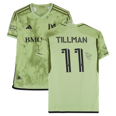 Timothy Tillman LAFC Autographed Match-Used #11 Green adidas Jersey from the 2024 MLS Season - Size L